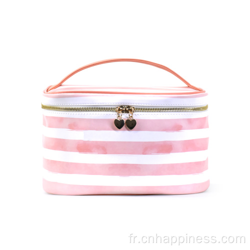 Sacs cosmétiques de maquillage de porte-avions pastel pêche pastel